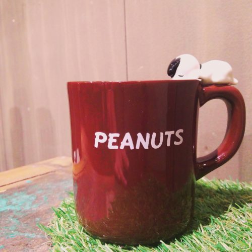 広島 雑貨屋 Peanuts スヌーピーがちょこんと乗った可愛らしいマグカップ ペアで使って頂けます グッズカンパニー