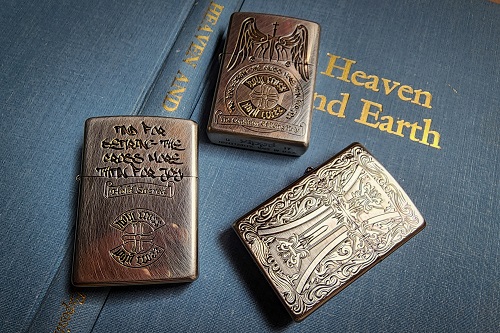 広島のアメリカン雑貨屋 クラシックなクロスモチーフのZIPPO ジッポー