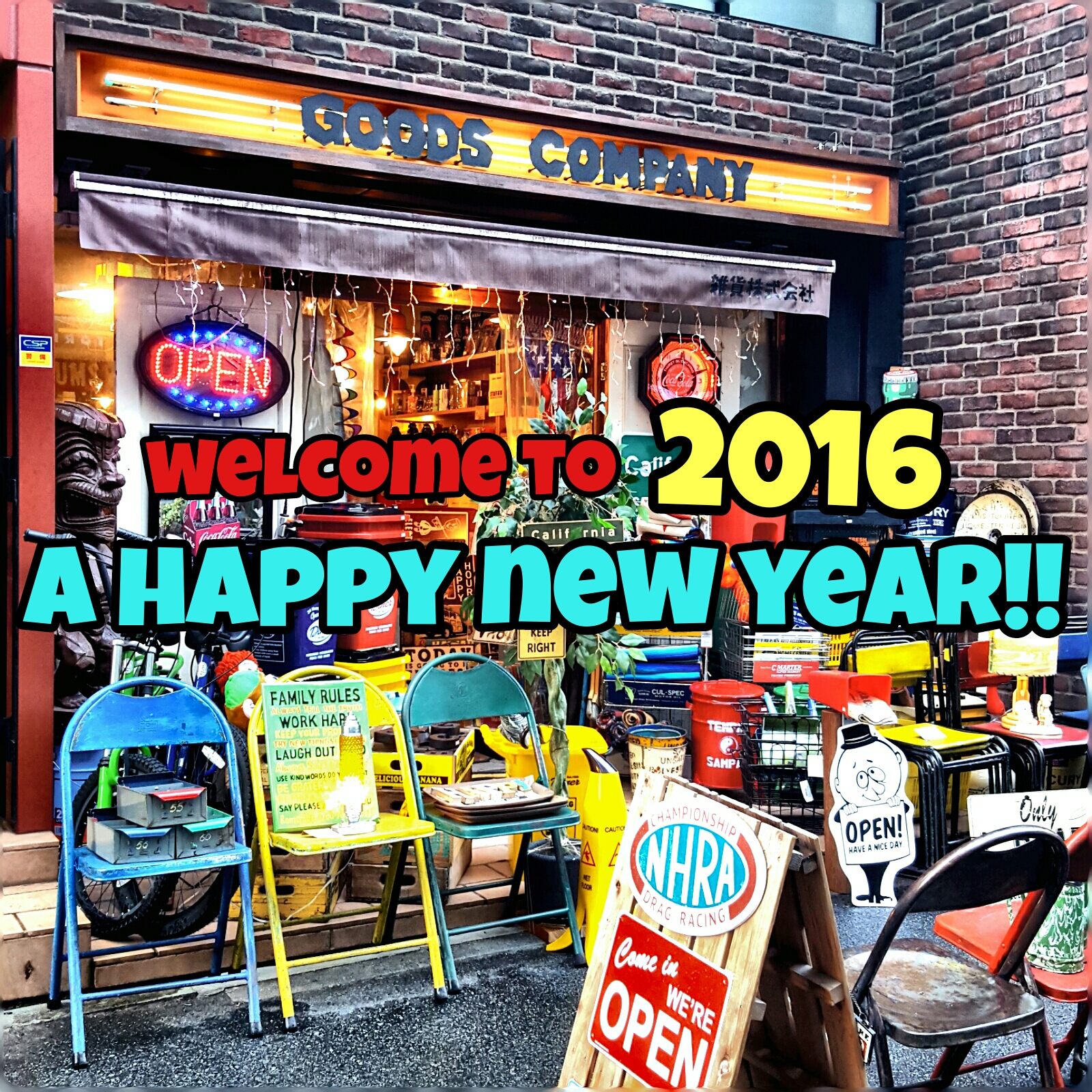 広島 雑貨屋 A HAPPY NEW YEAR 2016 明けましておめでとうございまーす！！