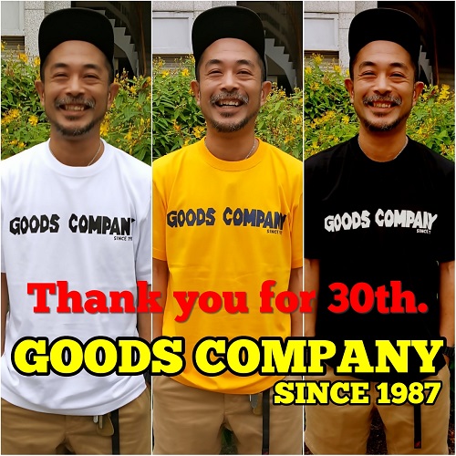 みなさんに支えられて30年！ GOODS COMPANY グッズカンパニー 雑貨株式会社 オリジナルロゴTシャツできました！！