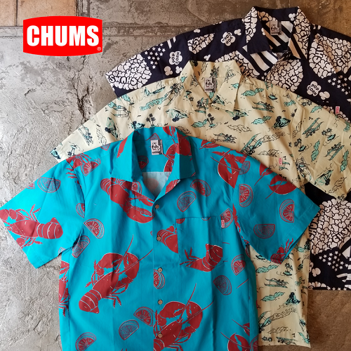 CHUMS × アロハをイメージしたチャムロハ シャツ。ロブスター柄やポップコーン、トリップなど個性豊かなチャムス独自の柄がイイ感じ！！
