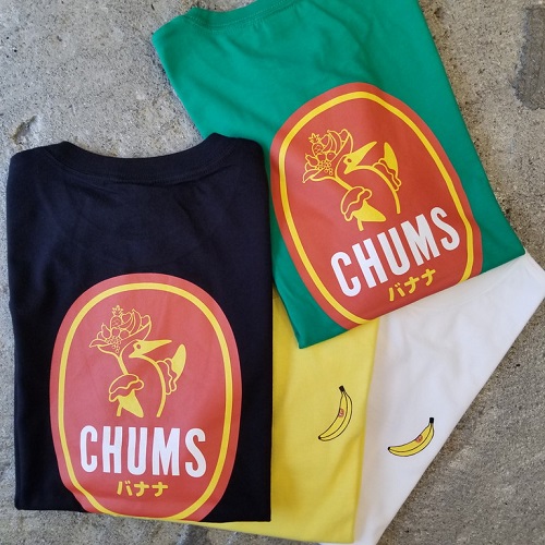 CHUMS チャムスの新作Tシャツはバナナ！！ バックの懐かしいパッケージ風のデザインがGOOD！！