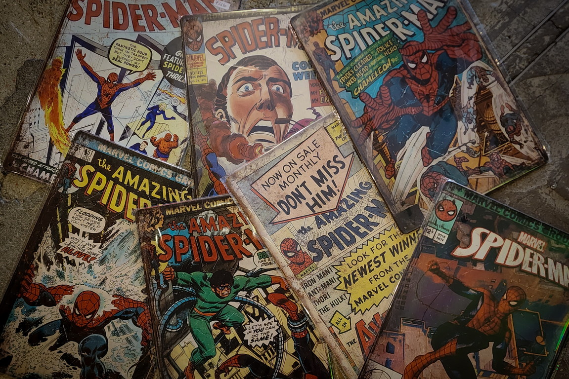 広島のアメリカン雑貨屋 スパイダーマン好き、アメコミ好きの方におすすめ！表紙のデザインがメタルサインになりました！