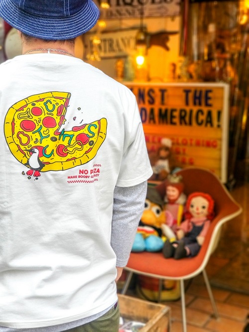 CHUMS チャムスの新作、ピザTEE！ NO PIZZA, NO LIFEなピザ好き必見(笑)のTシャツです。ドンと来い！高カロリー！！