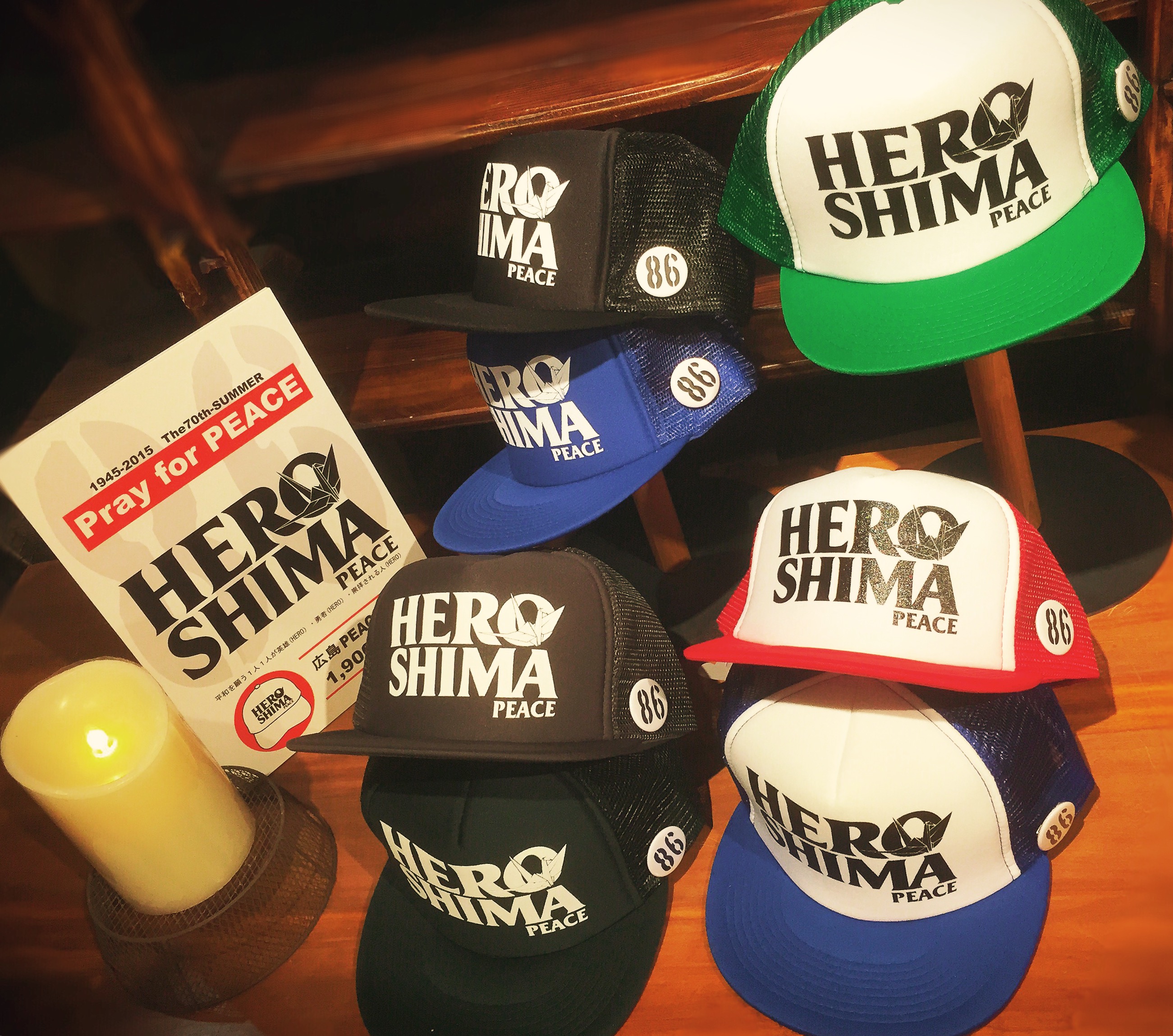 ８月６日。世界平和を願い、HEROSHIMA PEACE CAPを致します。